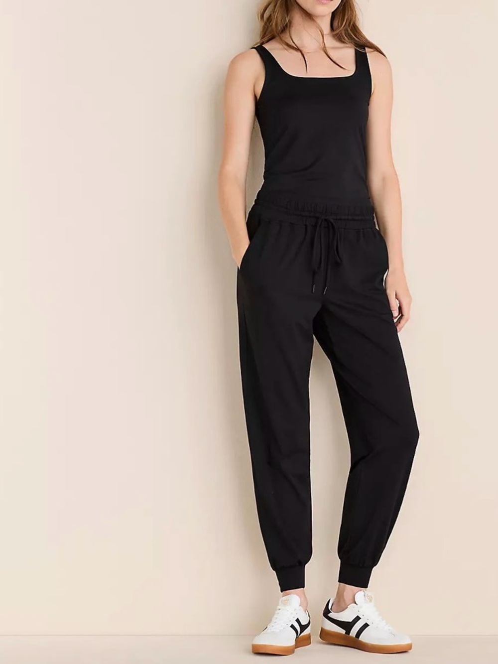 Women's Black Drawstring Jogger Pants